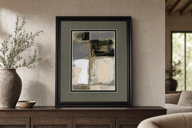 34x40 Neutral Divisions III By Jennifer Goldberger - Dark Gray
