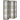 Catabella - 4-Panel Room Divider Folding Shoji Screen Floral - Black