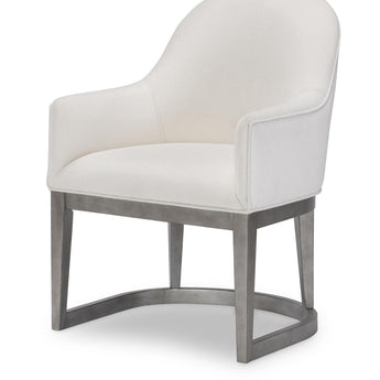 Terra Luna - Upholstered Host Chair (Set of 2) - White Cloud & Nightfall