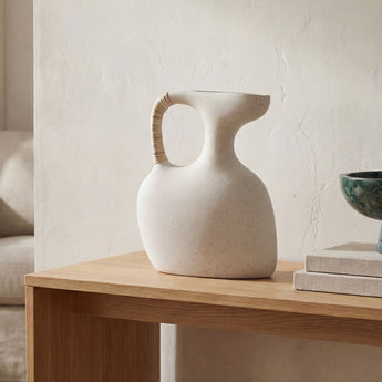Vila - 13" Sculptural Vessel - Cream White