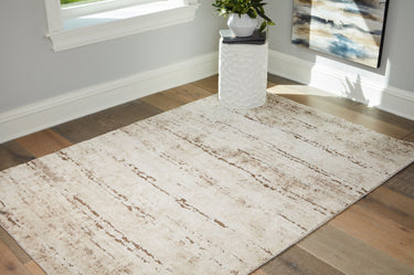Kasney - 5' x 7' Rug - Cream / Brown