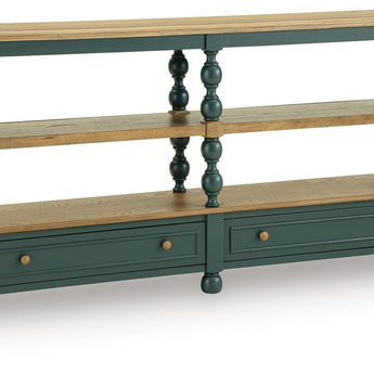 Finnworth - Console Sofa Table - Blue / Brown