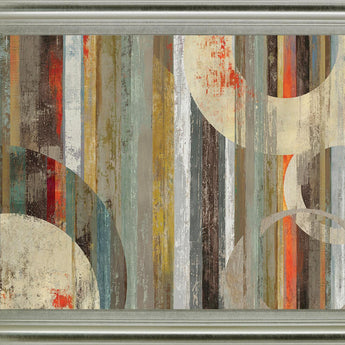 Retro Zenith - 28" x 34" Framed Wall Art - Light Brown