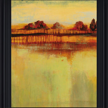 Amber Sunset Glow - 28" x 34" Framed Wall Art - Yellow
