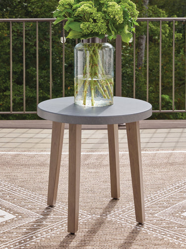 Harmony Headlands - Mesa auxiliar redonda - Natural/Gris
