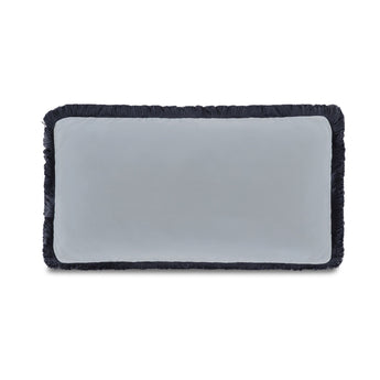 Yasmin - Lumbar Cushion Faux Mohair - Light Blue