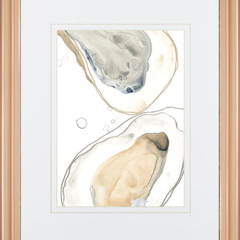 34x40 Ocean Oysters IV By June Erica Vess - Beige