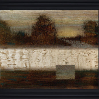 Autumn Veil - 28" x 34" Framed Wall Art - Dark Brown