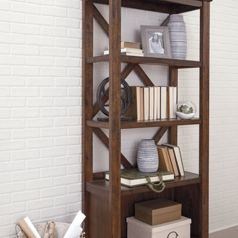 Baldridge - Large Bookcase - Rustic Brown