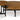 Mesa auxiliar de madera marrón/negro (juego de 2)