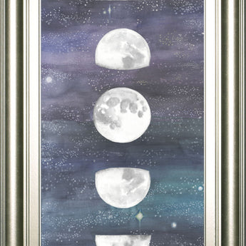 Moon Chart I By Naomi Mccavitt - Framed Print Wall Art - Dark Gray