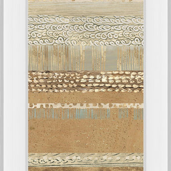 Placidity II By Tom Reeves - Mirrored Frame Wall Art - Light Brown