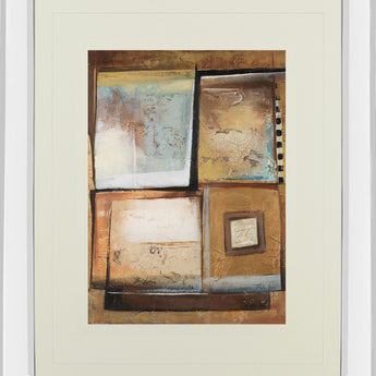 Abstract Il By Patricia Pinto - Mirror Framed Print Wall Art - Beige
