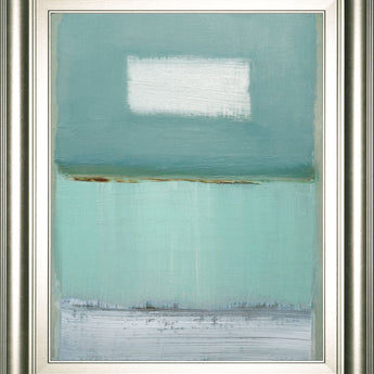 Azure 1 By Caroline - Framed Print Wall Art - Light Blue