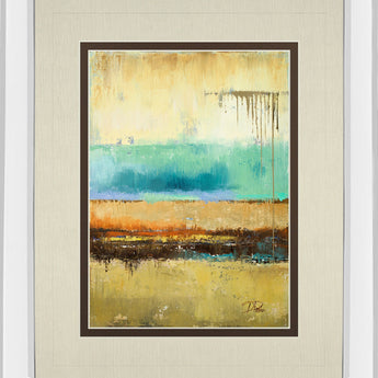 Rain I By Patrica Pinto - Mirror Framed Print Wall Art - Green