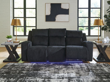 Forest Lake - Power Reclining Sofa With Adj Headrest - Black