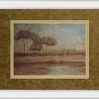 Woodland Sanctuary By Veronica Faust - Mirror Framed Print Wall Art - Light Brown