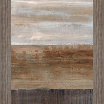 Rustic Horizon - 28" x 34" Framed Wall Art - Light Brown