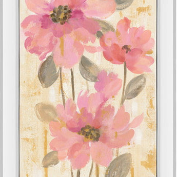 Beautiful Garden Tems I By Silvia Vassileva - Mirrored Frame Wall Art - Pink