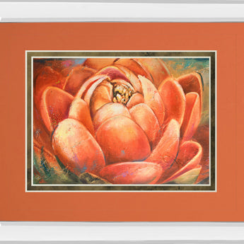 Red Lotus Il By Patricia Pinto - Mirror Framed Print Wall Art - Red