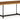 Mesa de comedor rectangular Fortmaine - Marrón/Negro