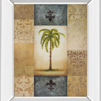 Fantasy Palm Il By Michael Marcon - Mirror Framed Print Wall Art - Light Brown