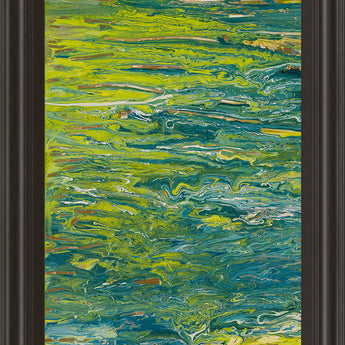 The Lake Il By Roberto Gonzalez - Framed Print Wall Art - Green