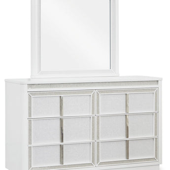 Chalanna - Dresser And Mirror - White
