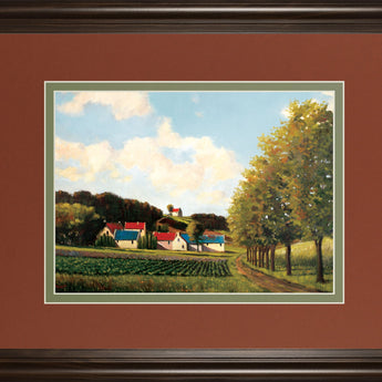 Little Farms By Pieter Molenaar - Framed Print Wall Art - Green