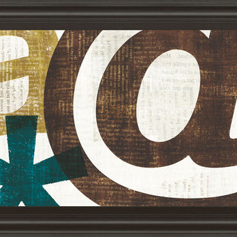 Punctuated III By Micheal Mullan - Framed Print Wall Art - Dark Brown