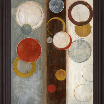 Retro Orbit - 28" x 34" Framed Wall Art - Dark Brown