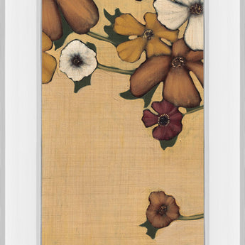 Wandering Bouquet By Maja - Mirror Framed Print Wall Art Real Glass - Beige