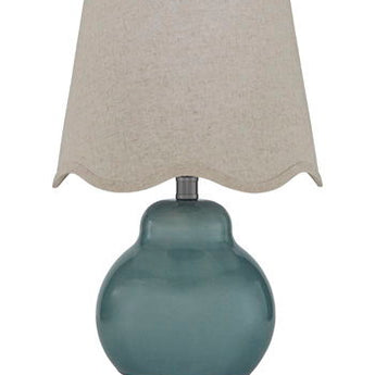 Byronburg - Ceramic Table Lamp - Blue / Beige