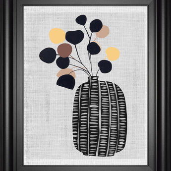 22x26 Decorated Vase with Plant III By Melissa Wang - Gray