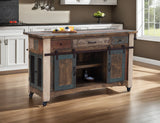 Antique 2 Drawers Kitchen Island Multicolor - image 4 of 4