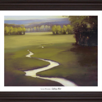 Golden Meadow Path - 28" x 34" Framed Wall Art - Green