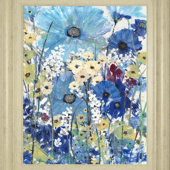 22x26 Garden Blues II By Tim OToole - Blue