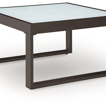 Beachloft - Mesa de cóctel cuadrada - Negro/Gris