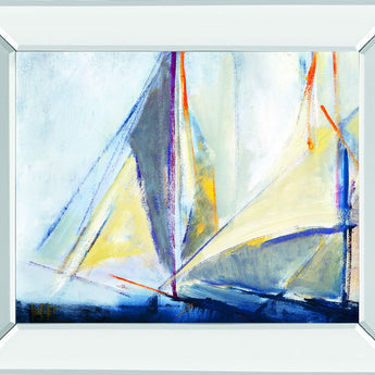 Light Breeze By Torres, M.A. - Mirror Framed Print Wall Art - Blue