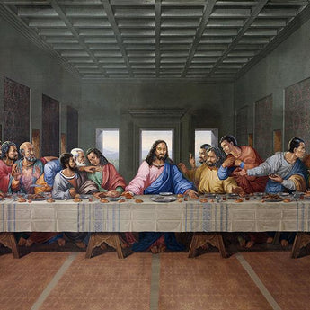 Last Supper (Ethnic) (Framed Small) - Dark Gray