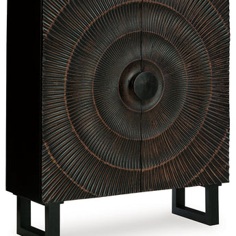 Fosterman - Accent Cabinet - Distressed Black