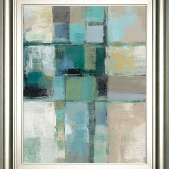 Island Hues Crop 2 By Sylvia Vassileva - Framed Print Wall Art - Blue