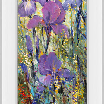 IIris Field I By Tim Otoole - Mirror Framed Print Wall Art - Purple