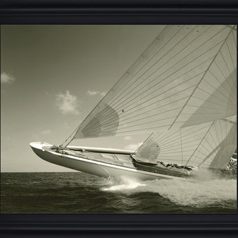 Windborne Racer - 28" x 34" Framed Wall Art - Dark Gray