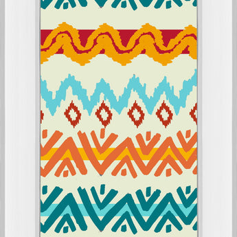 Navajo Mission Il By Nicholas Biscardi - Mirror Framed Print Wall Art - Orange