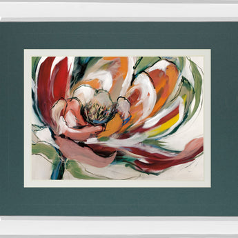 Bloomed I By Fitsimmons, A. - Mirror Framed Print Wall Art - Dark Gray