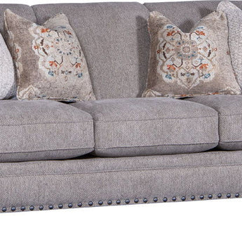 Mayo 9780 Series Traditional Stationary Sofa with Exposed Wood Spool Legs