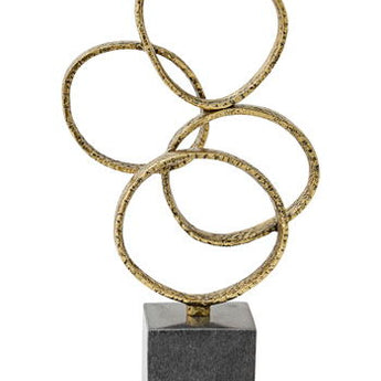 Wellcott - Sculpture - Gold Finish / Black