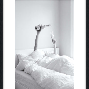 Champagne Morning II - 24 X 32 - Framed Print Under Glass - White