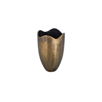 Athena - Cast Aluminum Vase - Antique Brass